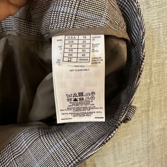 Brooks Brothers Caroline Fit Glen Plaid Check Dress Pants Work Trousers Size 16 - Picture 9 of 10
